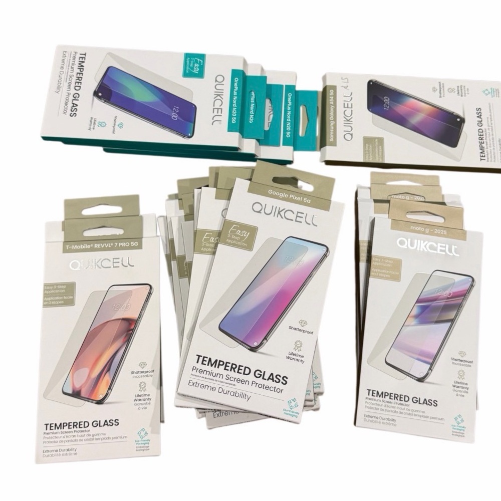 Tempered Glass Screen Protector - Clear Bundle Mixed Android Models Lots of 15